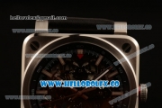 Bell&Ross BR 03-92 AAERO GT Asia Automatic Steel Case with Skeleton Dial Steel Bezel and Black Leather Strap - (AAAF)