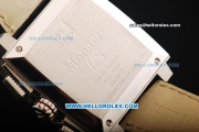 Tag Heuer Monaco LS Chronograph Miyota Quartz Movement Steel Case with Black Dial and Black Leather Strap