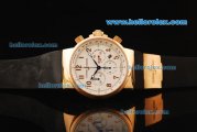 Ulysse Nardin Maxi Marine Chronograph Swiss Valjoux 7750 Automatic Movement Gold Case with White Dial and Black Rubber Strap
