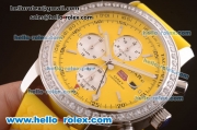 Chopard Mille Miglia GMT Automatic Diamond Bezel with Yellow Dial and Yellow Rubber Strap