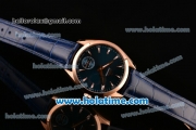 Omega Seamaster Aqua Terra 150 M Small Seconds 6497 Manual Winding Rose Gold Case with Blue Dial and Blue Leather Strap