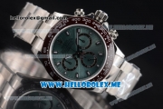 Rolex Daytona Swiss Valjoux 7750 Automatic Stainless Steel Case/Bracelet with Green Dial and Stick Markers