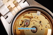 Rolex Datejust Swiss ETA 2836 Automatic Movement 18K Gold Never Fade with Stick Markers and Grey Dial-Two Tone