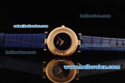 Chopard Happy Sport Swiss Quartz Movement Rose Gold Case with Blue Dial and Blue Leather Strap Chopard Happy Sport Swiss Quartz Movement Rose Gold Case with Blue Dial and Blue Leather Strap