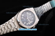 Audemars Piguet Royal Oak Offshore Chronograph Quartz Movement with Blue Dial and White Marking-SS Strap