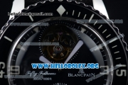 Blancpain Fifty Fathoms Tourbillon 8 Jours Power Reserve Swiss Tourbillon Automatic Steel Case with Black Dial and Black Leather/Nylon Strap