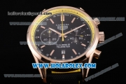 Tag Heuer Carrera Calibre 18 Chronograph Miyota Quartz Rose Gold Case with Black Dial and Stick Markers