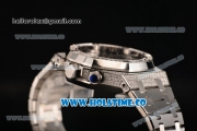 Audemars Piguet Royal Oak Chronograph Swiss Valjoux 7790 Automatic Steel/Diamonds Case with Diamonds Bezel Blue Dial and Stick Markers (EF)