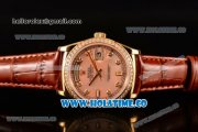 Rolex Day-Date Asia Automatic Yellow Gold Case with Diamonds Markers Orange Dial and Diamonds Bezel (BP)