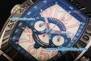 Franck Muller Conquistador F1 Singapore GP Chronograph Quartz Movement Steel Case with White Dial and Arabic Numeral Markers