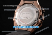 Audemars Piguet Concept Miyota Quartz Rose Gold Case with Skeleton Dial and Grey Rubber Strap Stick/Arabic Numeral Markers (EF)