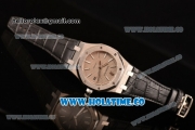 Audemars Piguet Royal Oak 39MM Swiss ETA 2824 Automatic Steel Case with Grey Dial Black Leather Strap and Stick Markers (BP)