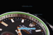 Rolex Milgauss Oyster Perpetual Automatic Movement with Black Dial and Orange Second Hand