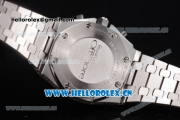 Audemars Piguet Royal Oak Offshore Seiko VK67 Quartz Steel/Diamonds Case with Arabic Numeral Markers and Grey Dial