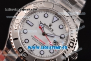 Rolex Yacht-Master Swiss ETA 2836 Automatic Full Steel with White Dial and Dot Markers -1:1 Original (JF)