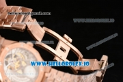 Audemars Piguet Royal Oak Tourbillon Swiss Tourbillon Manual Winding Movement Rose Gold Case Blue Dial With Stick Markers Rose Gold Bracelet