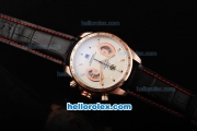 Tag Heuer Grand Carrera Calibre 17 Working Chronograph Rose Gold Bezel with White Dial