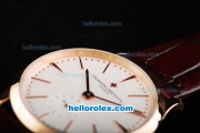 Vacheron Constantin Patrimony Manual Winding Rose Gold Case with White Dial
