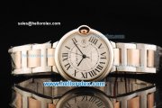 Cartier Ballon Bleu De Cartier Swiss ETA 2824 Automatic Movement Steel Case with Black Roman Numerals and Two Tone Strap Cartier Ballon Bleu De Cartier Swiss ETA 2824 Automatic Movement Steel Case with Black Roman Numerals and Two Tone Strap