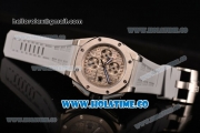 Audemars Piguet Royal Oak Offshore Chrono Swiss Valjoux 7750 Automatic Steel Case with Grey Dial and Silver Arabic Numeral Markers (EF)
