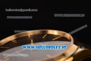 Omega De Ville Tresor Master Co-Axial Swiss ETA 2824 Automatic Yellow Gold Case with Black Leather Strap and Black Dial