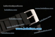 Richard Mille RM 011 Asia 2813 Automatic Steel Case with Black Rubber Bracelet White Markers and Black Dial