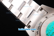 Rolex Milgauss Oyster Perpetual Swiss ETA 2836 Automatic Movement Silver Case with Orange Second Hand and Black Dial