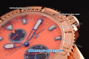 Ulysse Nardin Maxi Marine Diver Asia ST25 Automatic Rose Gold Case with Orange Rubber Strap and Orange Dial