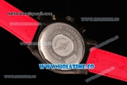 Breitling Avenger Skyland Chrono Swiss Quartz PVD Case with Black Dial and Red/Black Nylon Strap