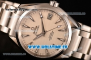 Omega Aqua Terra 150 M Co-Axial Clone Omega 8501 Automatic Steel Case/Bracelet with White Dial and Stick Markers (EF)