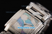 Patek Philippe Twenty-4 Swiss ETA Quartz Movement Silver Case with MOP Dial and Steel Strap -Lady Size