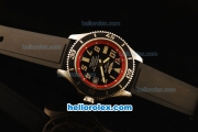 Breitling SuperOcean Swiss ETA 2836 Automatic Steel Case with Red Dial and Black Rubber Strap