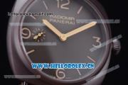 Panerai Radiomir Composite Automatic Clone P.3000 Automatic PVD Case with Black Dial and Brown Leather Strap (ZF)