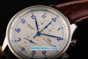 IWC Schaffhausen Quartz Movement with White Dial and Blue Marking