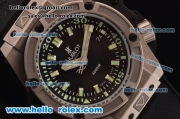 Hublot King Power Oceanographic Diver 4000 Swiss Valjoux 7750-SHG Automatic Titanium Case and Caseback with Black Dial