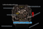 Richard Mille RM35-01 Bubba Watson Tourbillon Manual Winding Carbon Fiber Case with Skeleton Dial and White Dot Markers