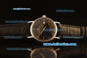 IWC Portugieser Asia 2892 Automatic Steel Case with Black Dial and Black Leather Strap