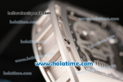 Richard Mille RM 52-01 Swiss ETA 2671 Automatic Steel Case with Black Rubber Bracelet White Markers and Skeleton Dial - 1:1 Original