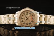 Rolex Datejust Automatic Full Gold with Diamond Bezel/Dial and Black Roman Markers