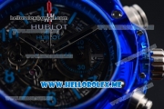 Hublot Big Bang UNICO Sapphire All Blue Miyota Quartz Sapphire Crystal Case with Skeleton Dial and Blue Rubber Strap Stick/Arabic Numeral Markers