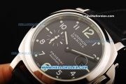 Panerai Luminor Marina Pam 164 Automatic Classic Edition Black Dial with Green Marking and Leather Strap