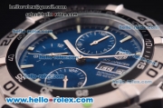 TAG Heuer Aquaracer 300 M Automatic Steel Case with Blue Dial and Black Rubber Strap