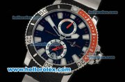 Ulysse Nardin Maxi Marine Diver Automatic Movement Steel Case with Black Dial and White Markers-Black Rubber Strap