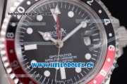 Rolex GMT-Master Vintage Asia 2813 Automatic Stainless Steel Case/Bracelet with White Markers Red/ Black Bezel and Black Dial