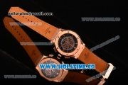 Hublot Classic Fusion Skeleton Chrono Miyota Quartz Rose Gold Case with Skeleton Dial and Stick Markers