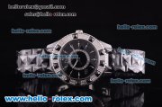 Dior Christal Swiss ETA Quartz Movement Black Cermaic with Diamond Bezel - 1:1 Original