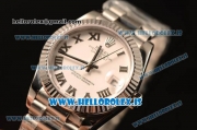 Rolex Datejust 31 Steel 2836 Auto With Steel Bracelet White Dial Roman