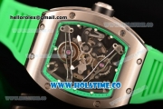 Richard Mille RM 038 Asia Automatic Steel Case with Skeleton Dial and Green Inner Bezel