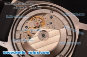 Panerai Luminor Regatta Chronograph PAM 308 Swiss Valjoux 7750 Automatic Steel Case with Black Dial and Black Rubber Strap