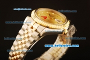 Rolex Datejust II Swiss ETA 2836 Automatic Full Steel with Yellow Gold Bezel and Yellow Gold Dial-Diamond Markers